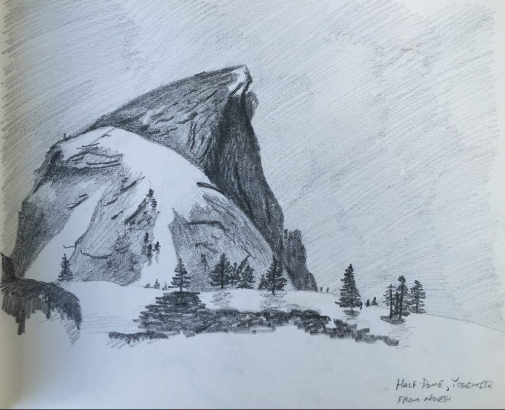 Graphite Sketch of Half Dome