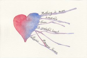 watercolor painting of heart with quote